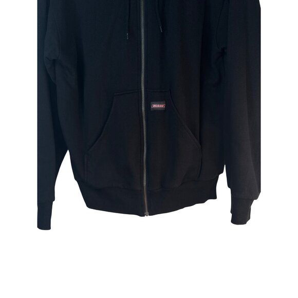 Genuine Dickies Large Black Full-Zip Hoodie With Drawstring Hood & Pockets - Picture 7 of 13